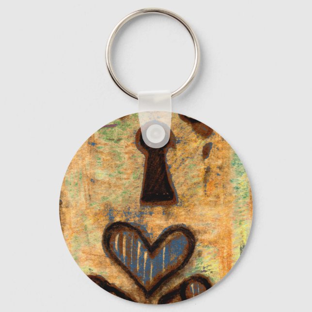Keyhole & Heart Keychain (Front)