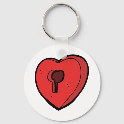 Keyhole Heart Keychain