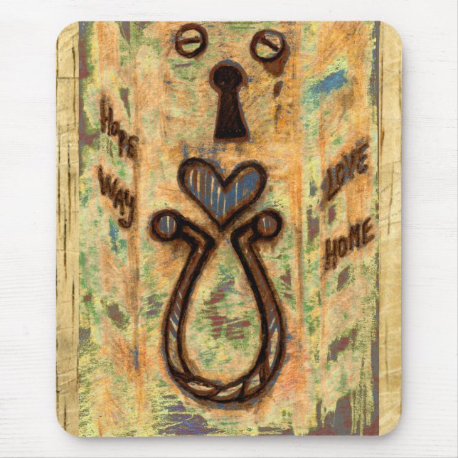 Keyhole & Heart Mouse Pad (Front)