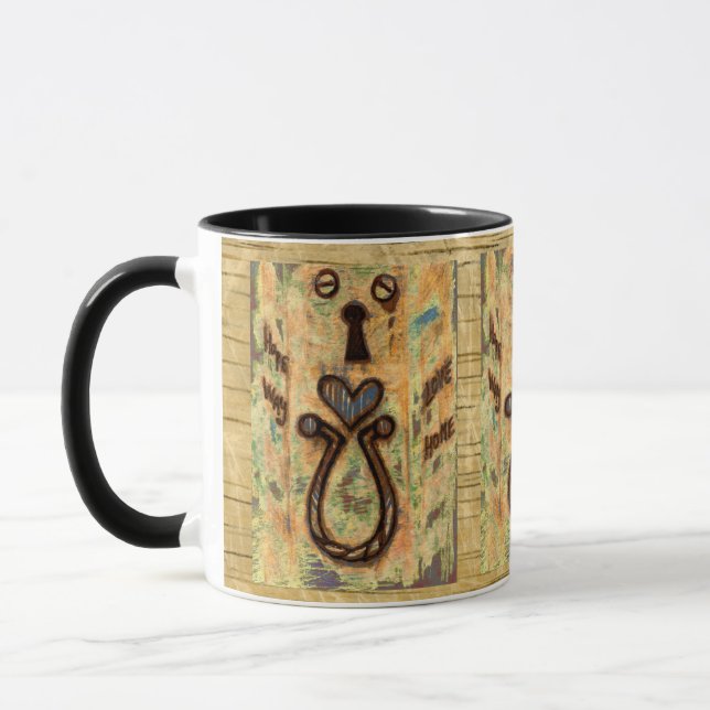 Keyhole & Heart Mug (Left)