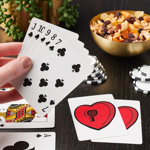 Keyhole Heart Playing Cards