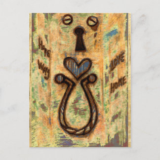 Keyhole & Heart Postcard