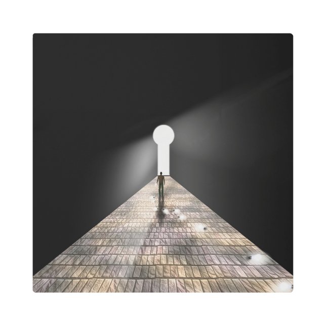 Keyhole in space metal print (Front)