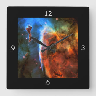 Keyhole Nebula and Digitus Impudicus Square Wall Clock