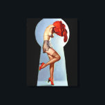 Keyhole Pin Up Canvas Print<br><div class="desc">Vintage pinup!</div>