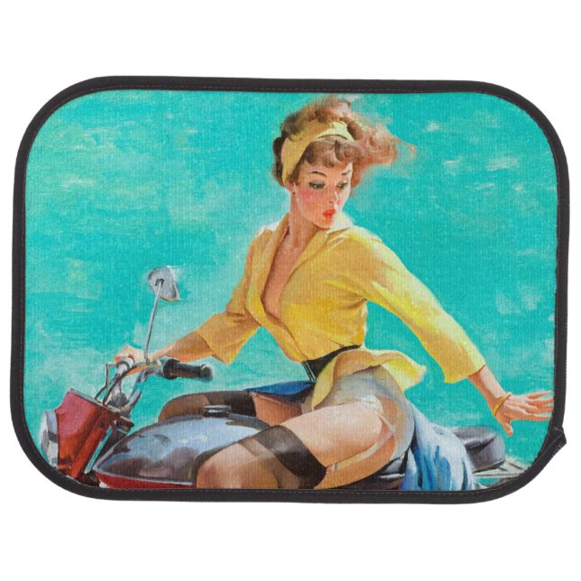 Keyhole Pin Up Car Floor Mat (Rear)
