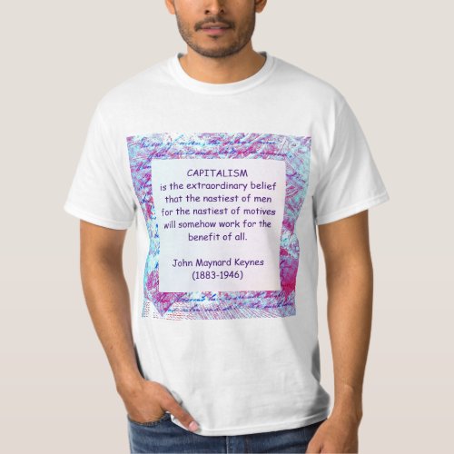 KEYNES on CAPITALISM t_shirt
