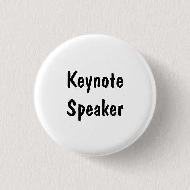 Keynote Speaker Button (Front)