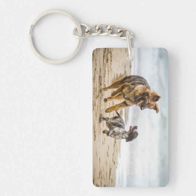 Keyring chain German Shepherd Dog & Cockerspaniel (Front)
