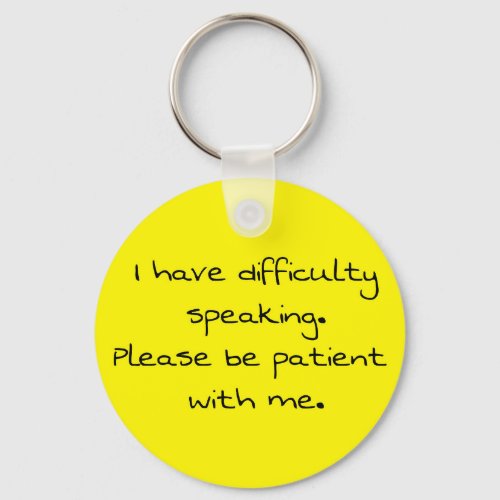 Keyring _ difficulty speaking