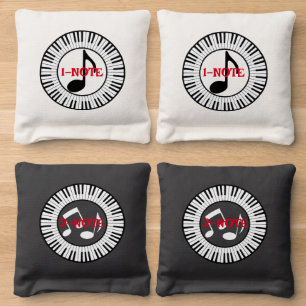 Keys and Notes Musical Design Cornhole Bean Bags