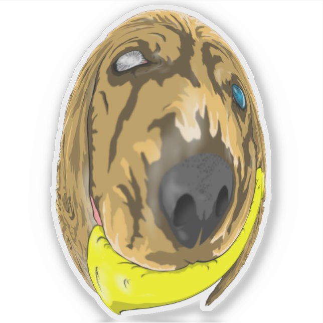 Keys & Banana, the Miniature cocker spaniel 2 Sticker (Front)