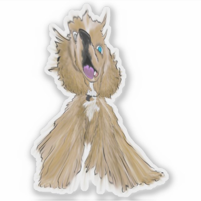 Keys & Banana, the Miniature cocker spaniel 5 Sticker (Front)