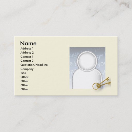 Customizable Keys - Business Business Card Template
