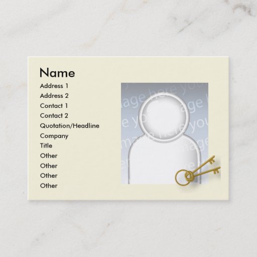 Customizable Keys - Chubby Business Card
