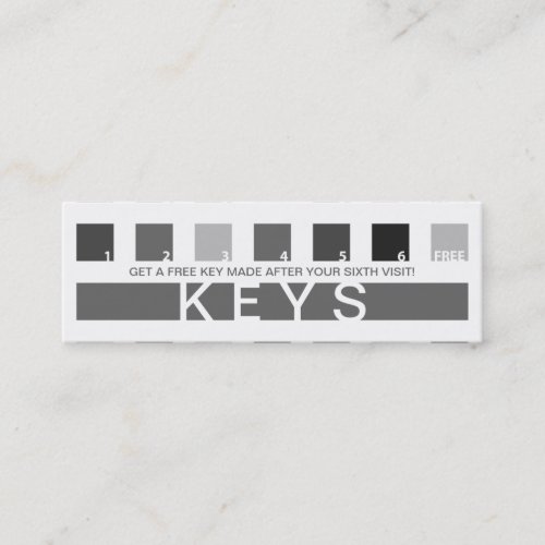 KEYS customer appreciation mod squares Loyalty Card