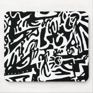 "Keys", digital B&W abstract Mouse Pad
