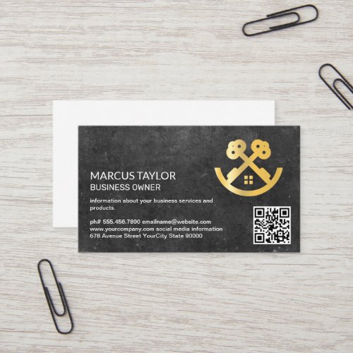 Keys House Logo  QR Code Business Card