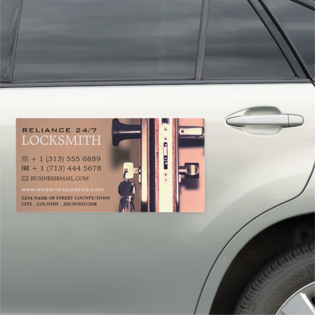 Keys in Door, Locksmith Car Magnet (In Situ)