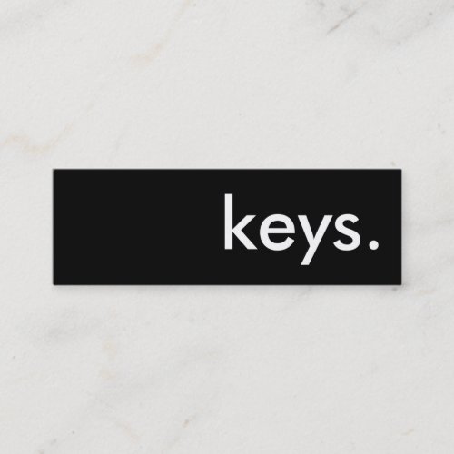 keys. business card