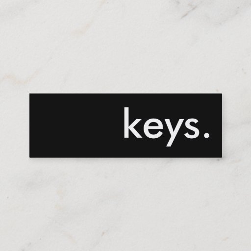 Customizable keys. business card