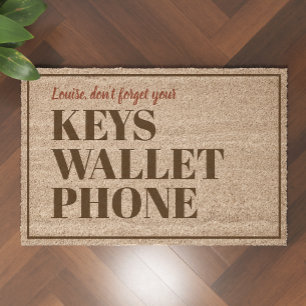Keys Phone Wallet Funny Fiber Doormat