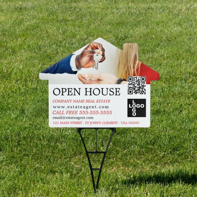 Keys, Realtor, Estate Agent Open House Sign (Insitu)