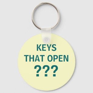 KEYS THAT OPEN ??? - keychain for useless keys