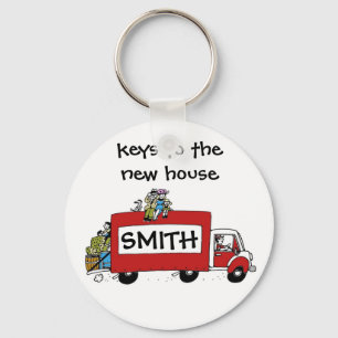 keys to new house, garage, storage keychain