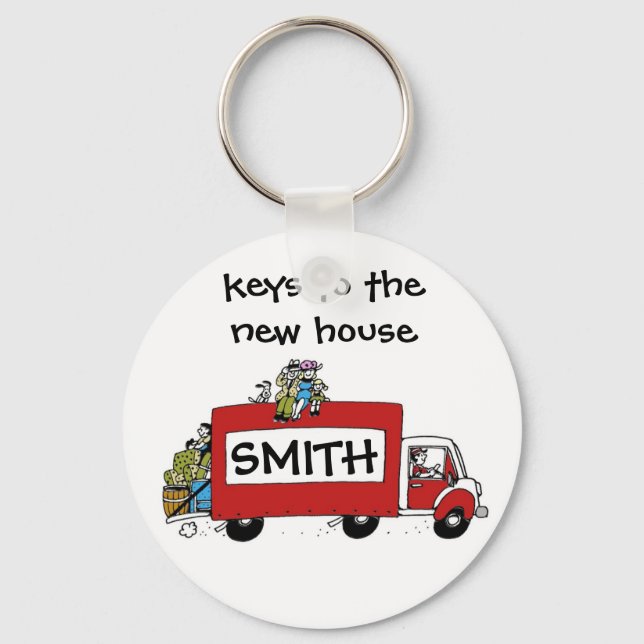 keys to new house, garage, storage keychain (Front)