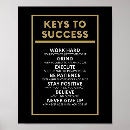 Keys To Success Poster