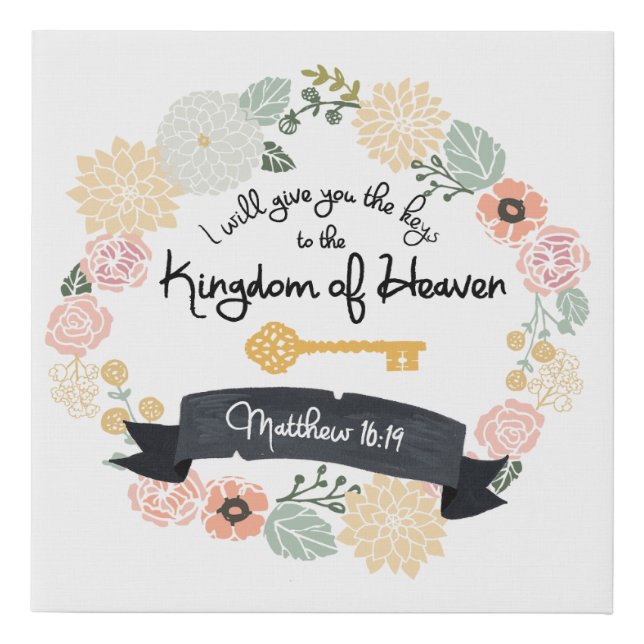 Keys to the Kingdom of Heaven Christian Wall Art (Front)