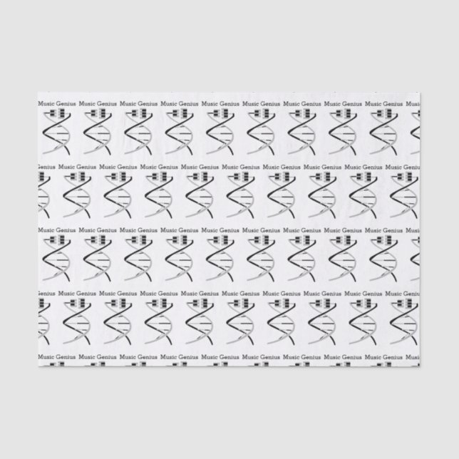 Keys to the Music Gene DNA Tissue Paper (Front)