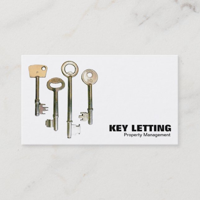 Keys - White Business Card (Front)