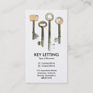 Keys - White (Platinum) Business Card