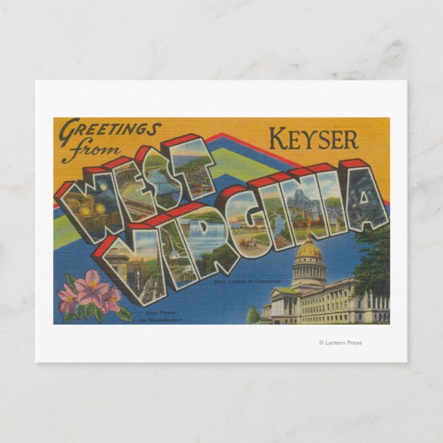 Keyser, West Virginia - Large Letter Scenes Postcard (Front)