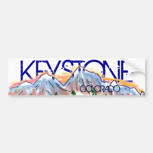 Keystone Colorado artistic mountain sticker