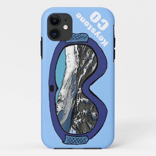 Keystone Colorado blue snow goggle iphone 5 case (Back)
