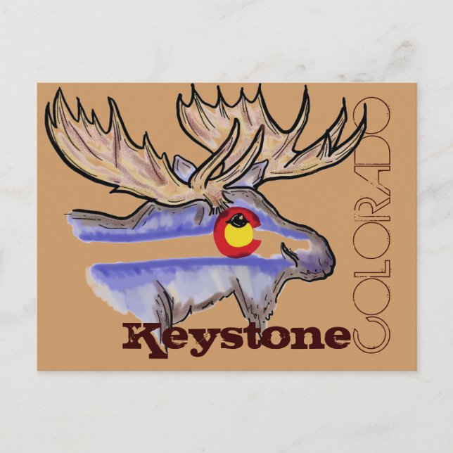 Keystone Colorado elk postcard (Front)