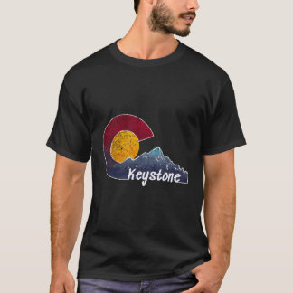 Keystone Colorado Hoodie With Flag Themed Mountain T-Shirt