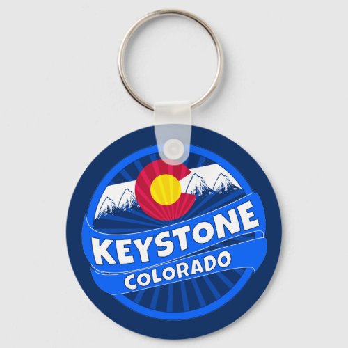 Keystone Colorado mountain burst keychain