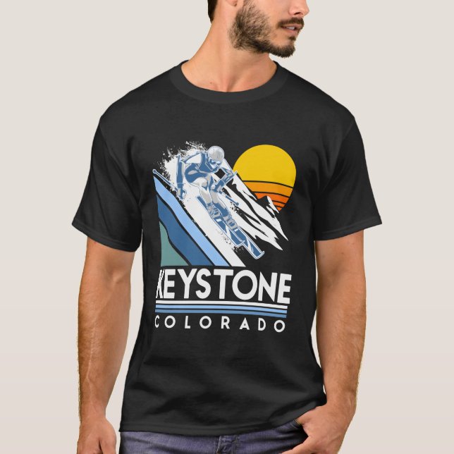 Keystone Colorado Retro Ski T-Shirt (Front)