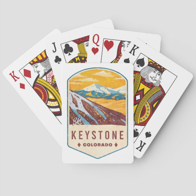 Keystone Colorado Ski Badge Poker Cards (Back)