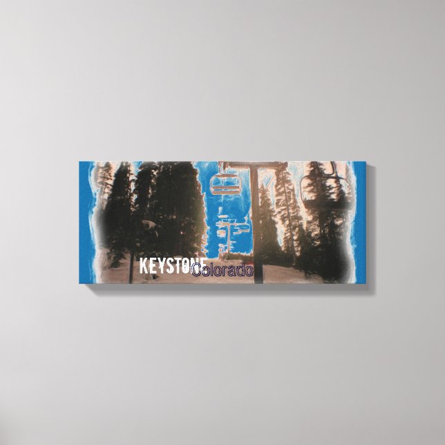 Keystone Colorado ski lift canvas Print (Front)