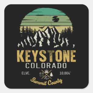 Keystone Colorado ski Mountain Vintage 60s Square Sticker