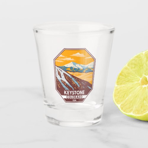 Keystone Colorado Winter Ski Area  Shot Glass