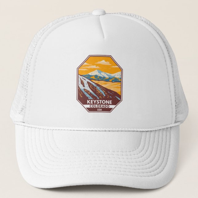 Keystone Colorado Winter Ski Area  Trucker Hat (Front)