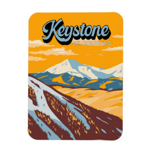 Keystone Colorado Winter Ski Area Vintage Magnet