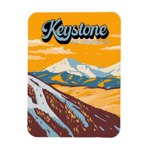 Keystone Colorado Winter Ski Area Vintage Magnet