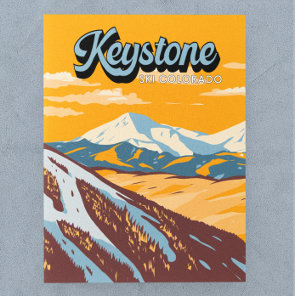 Keystone Colorado Winter Ski Area Vintage Postcard